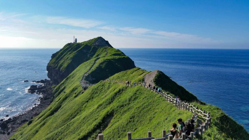 Cape Kamui Shakotan Peninsula Summer Sea Of Japan Blue Sky